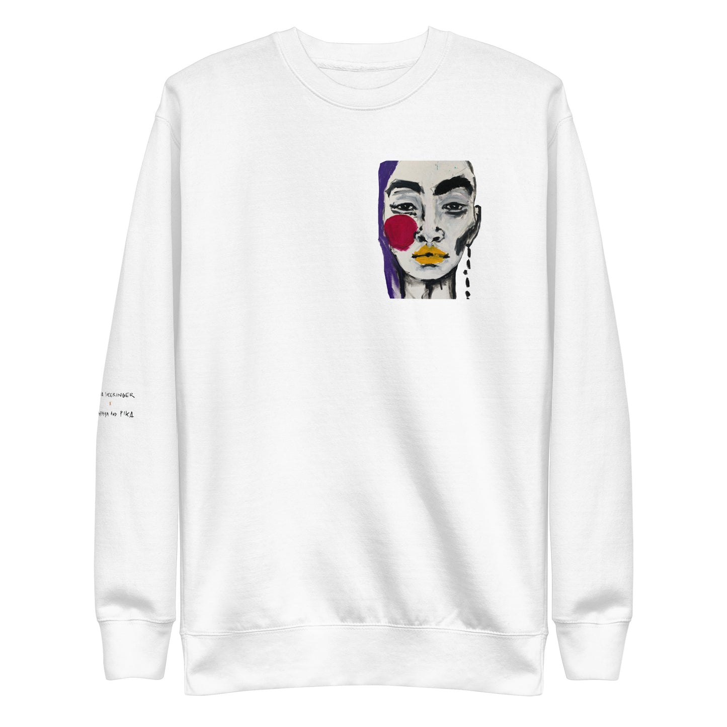 Once Portrait Sweatshirt featuring minimalist woman's profile design