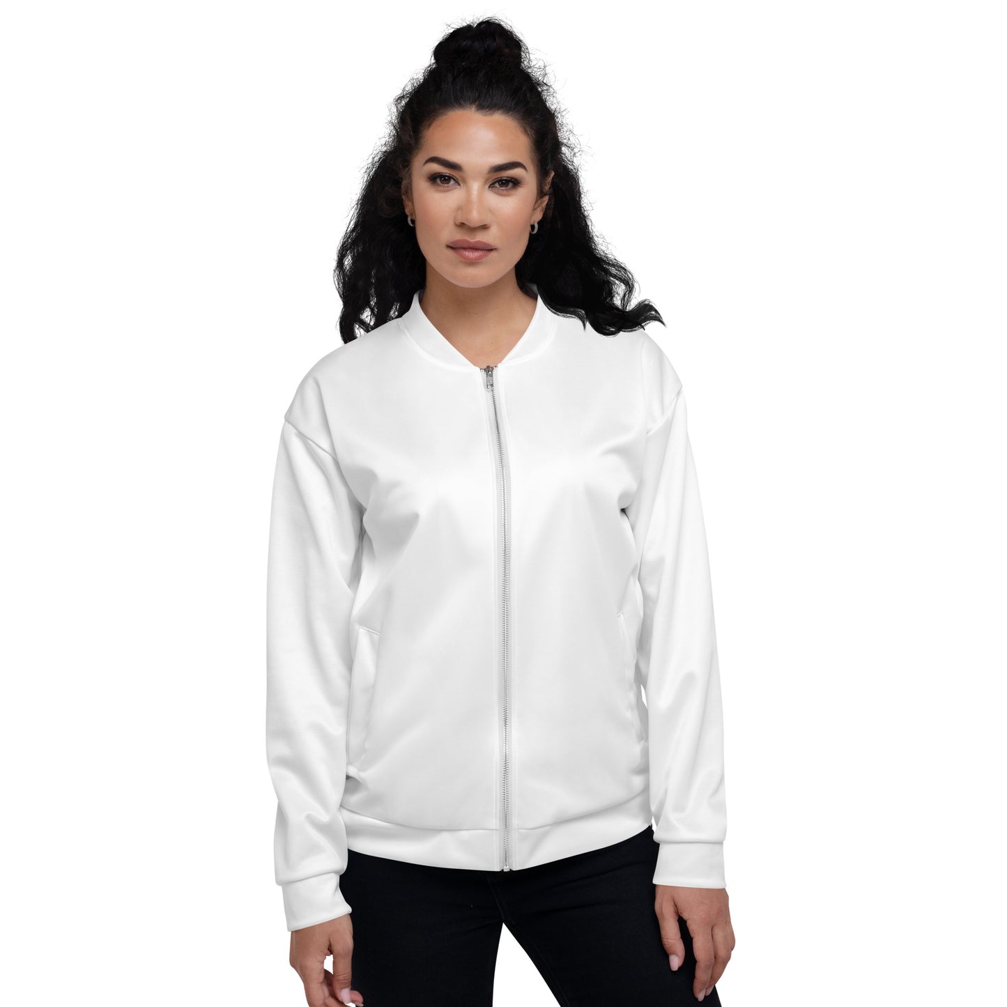 Energy White Bomber Jacket