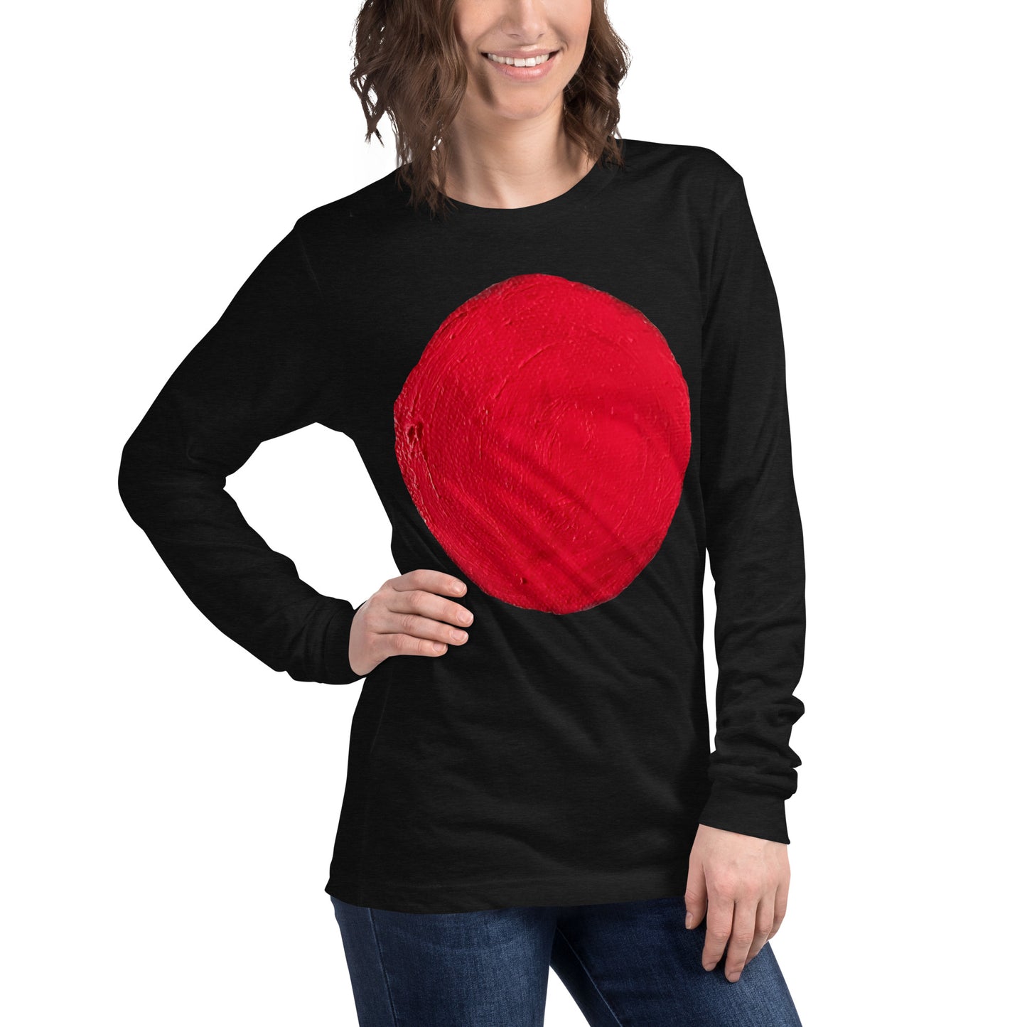 Red Dot - Black Long Sleeve Tee