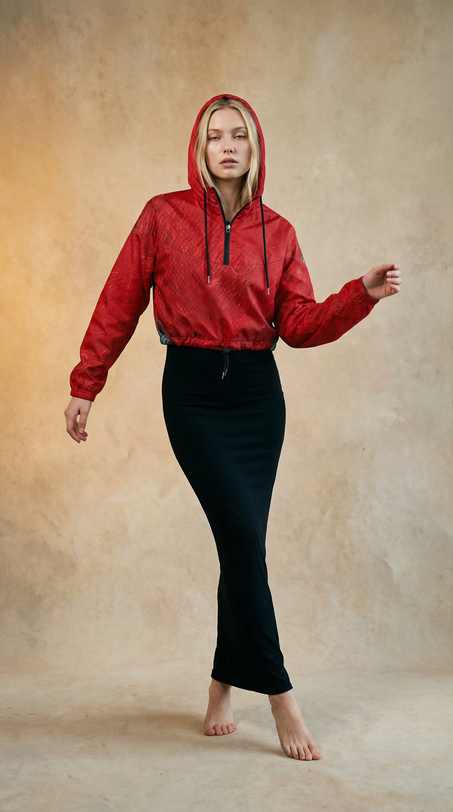 Red Dot - Women’s cropped windbreaker