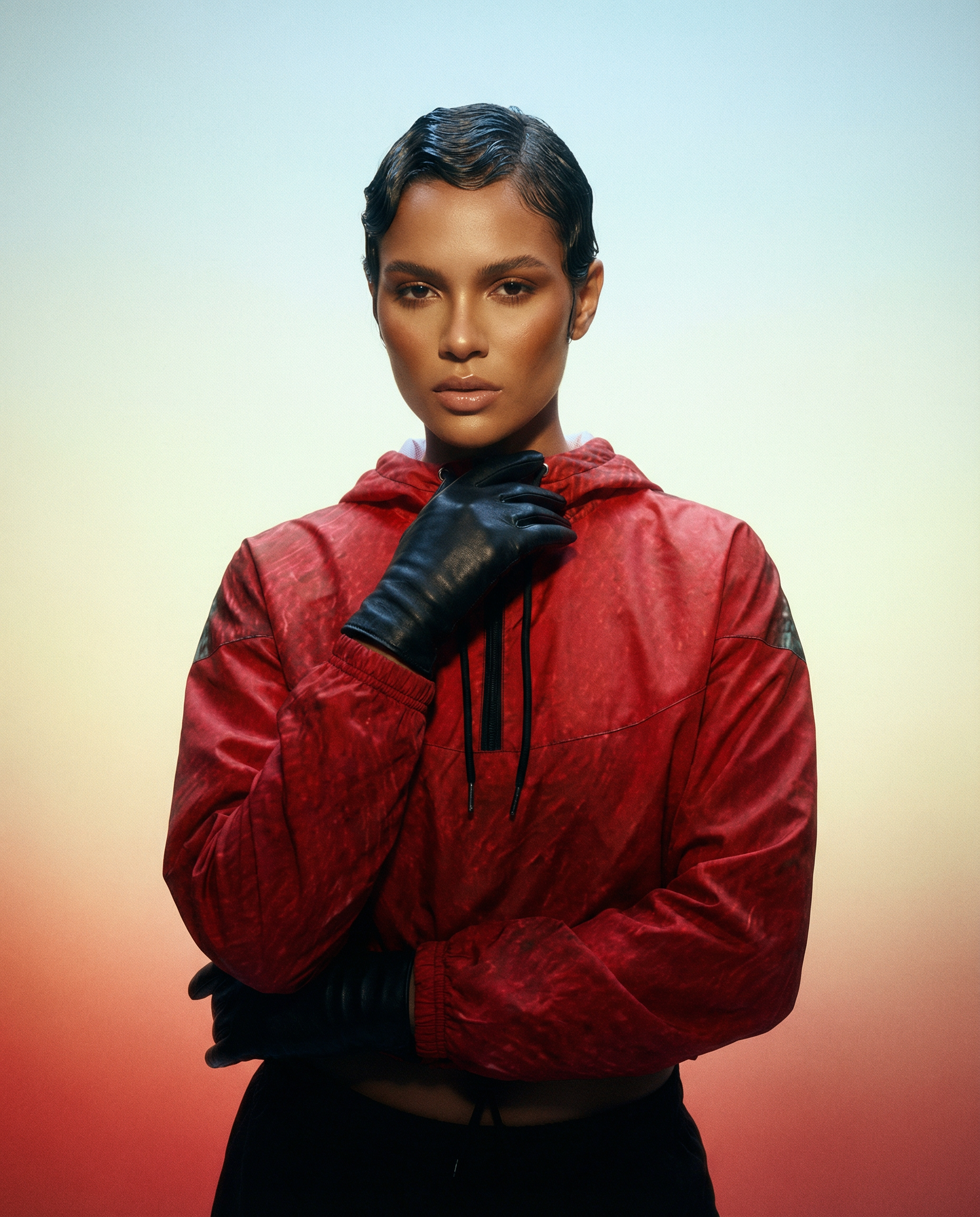 Red Dot - Women’s cropped windbreaker