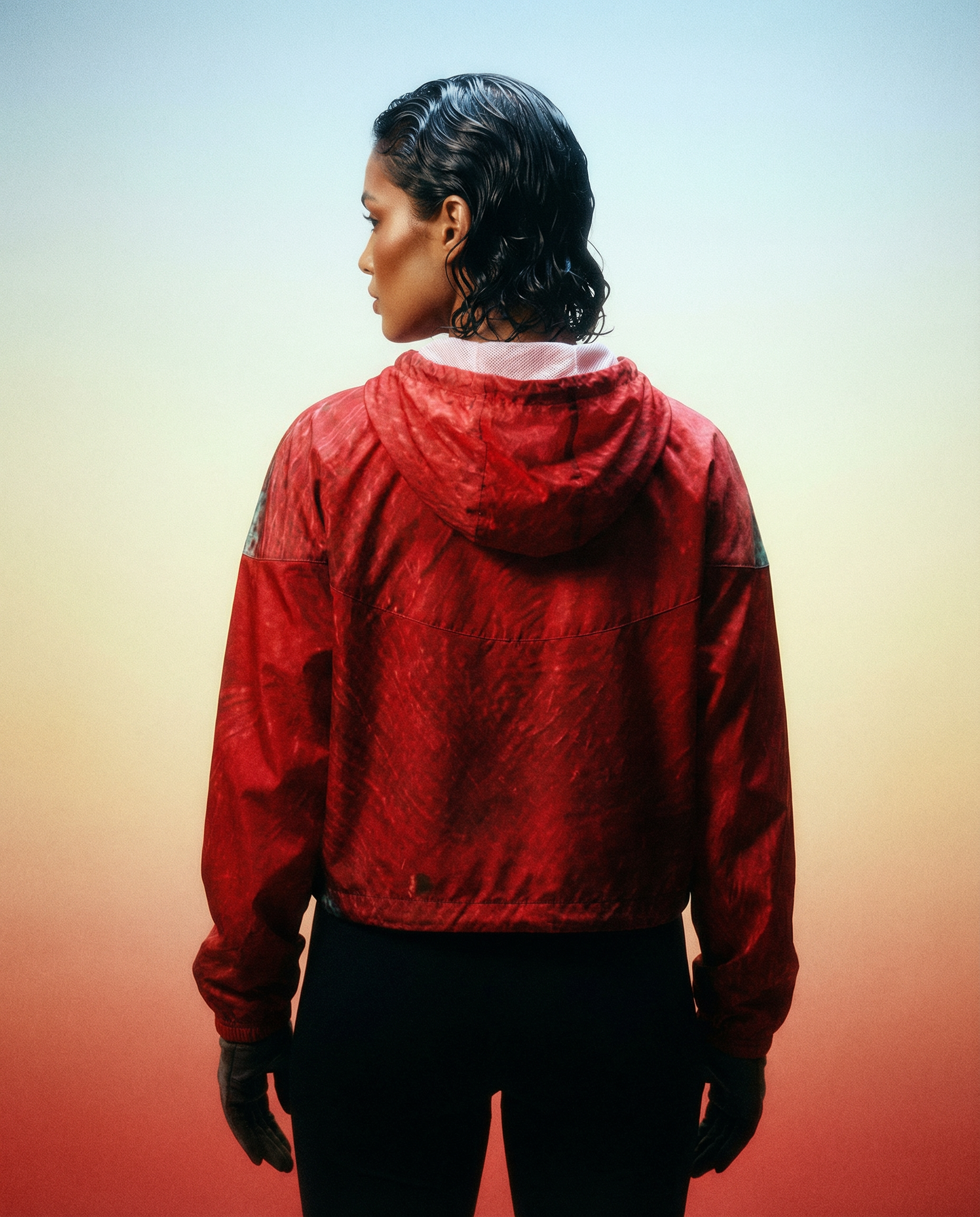 Red Dot - Women’s cropped windbreaker