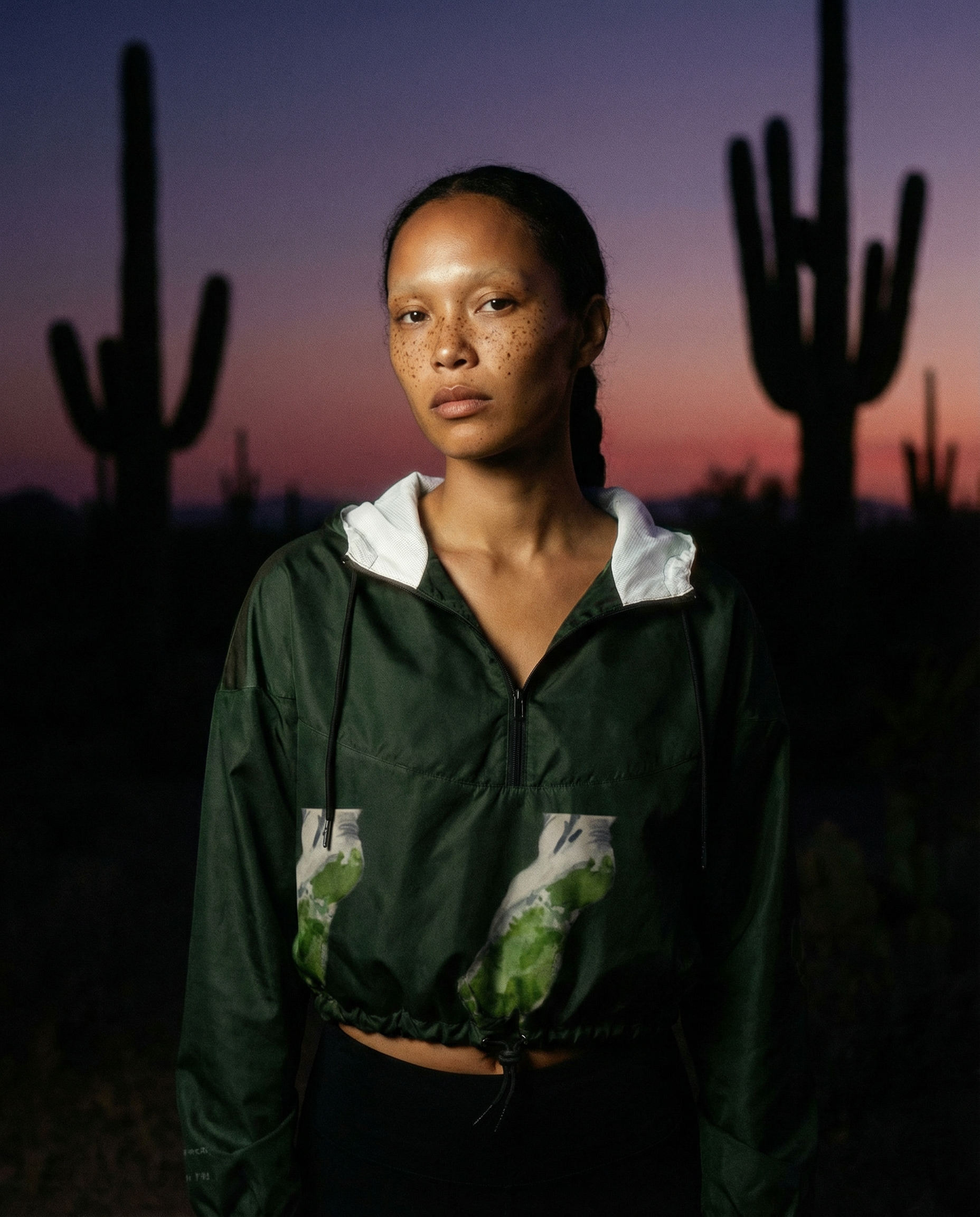 Green Foot - Women’s cropped windbreaker