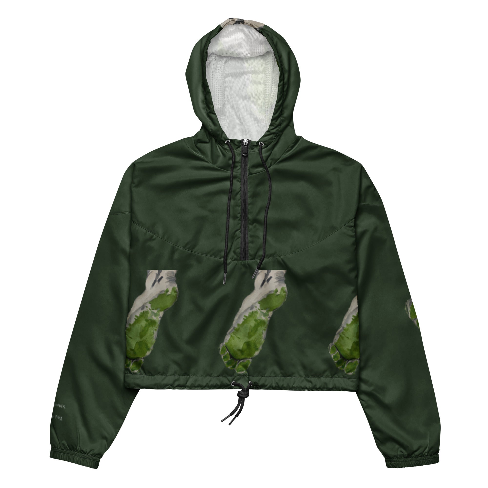 Green Foot - Women’s cropped windbreaker