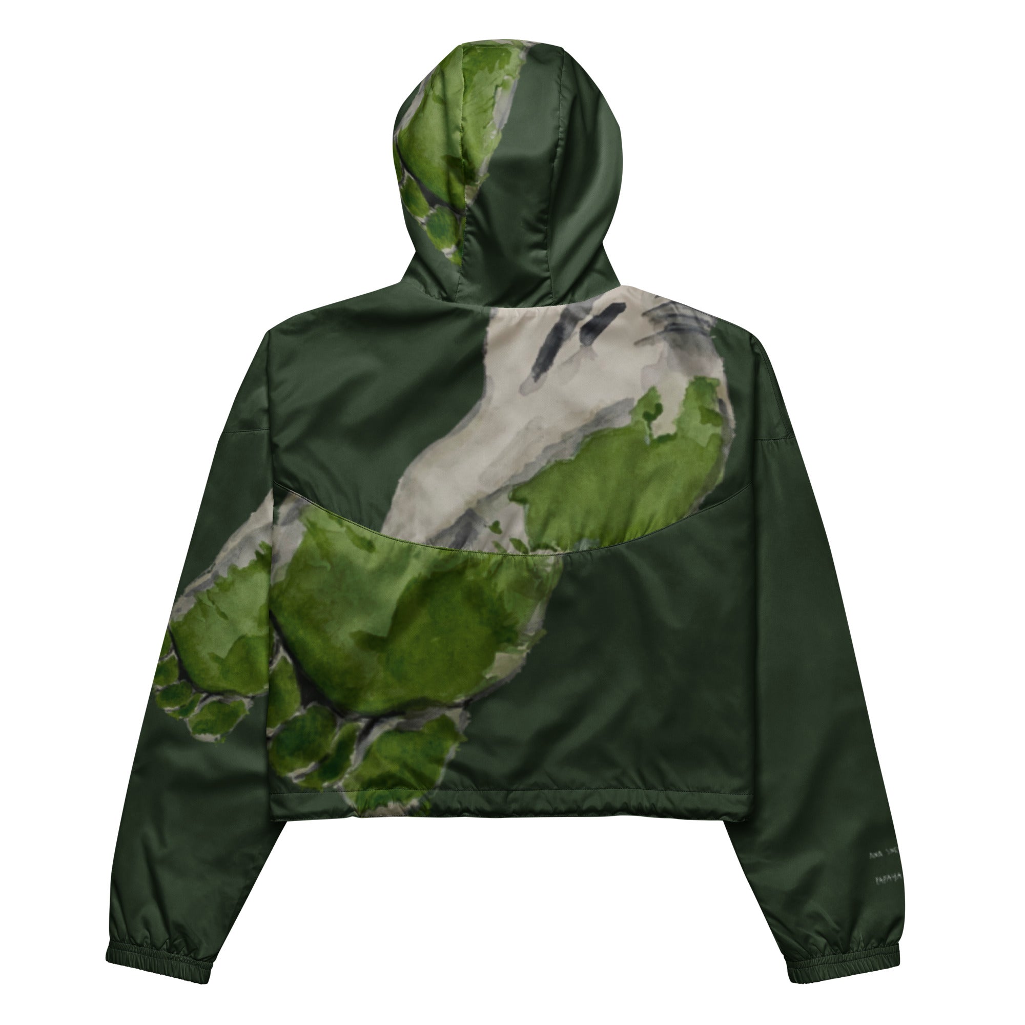 Green Foot - Women’s cropped windbreaker