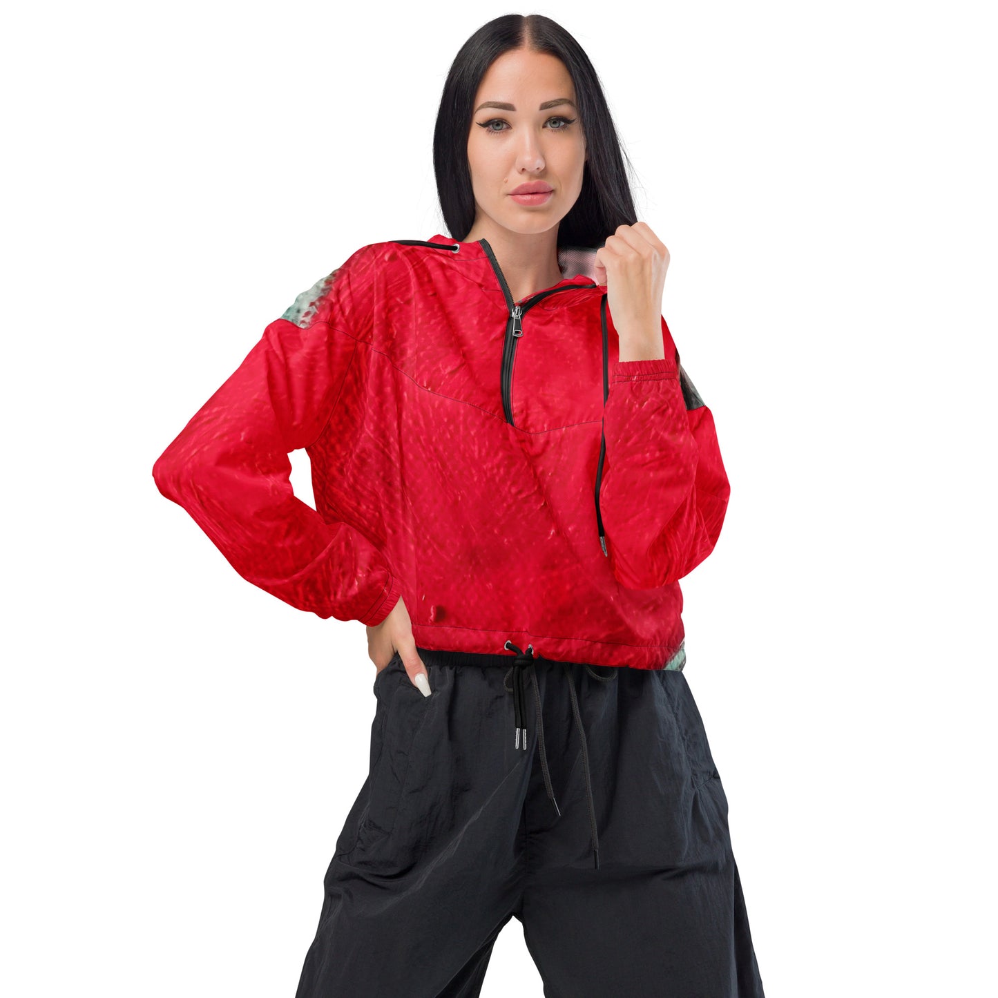 Red Dot - Women’s cropped windbreaker