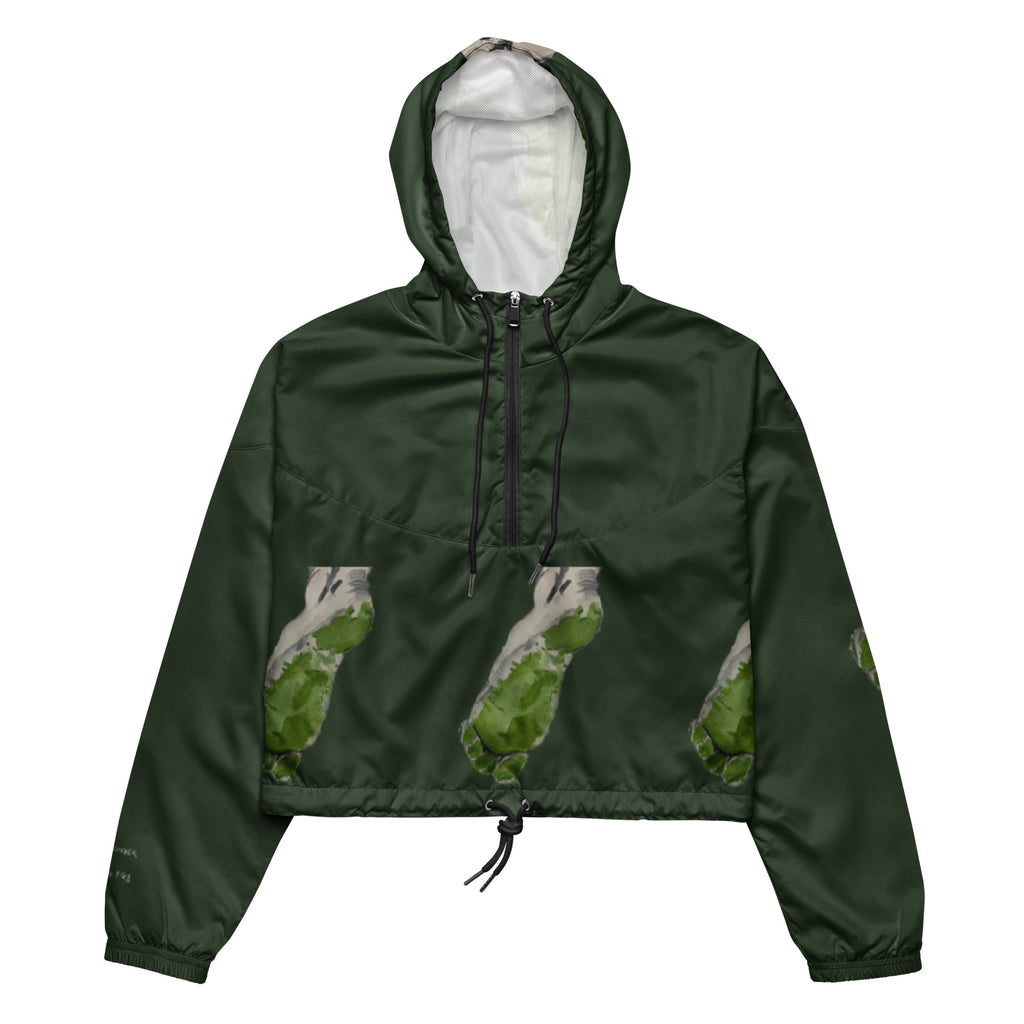 Green Foot - Women’s cropped windbreaker