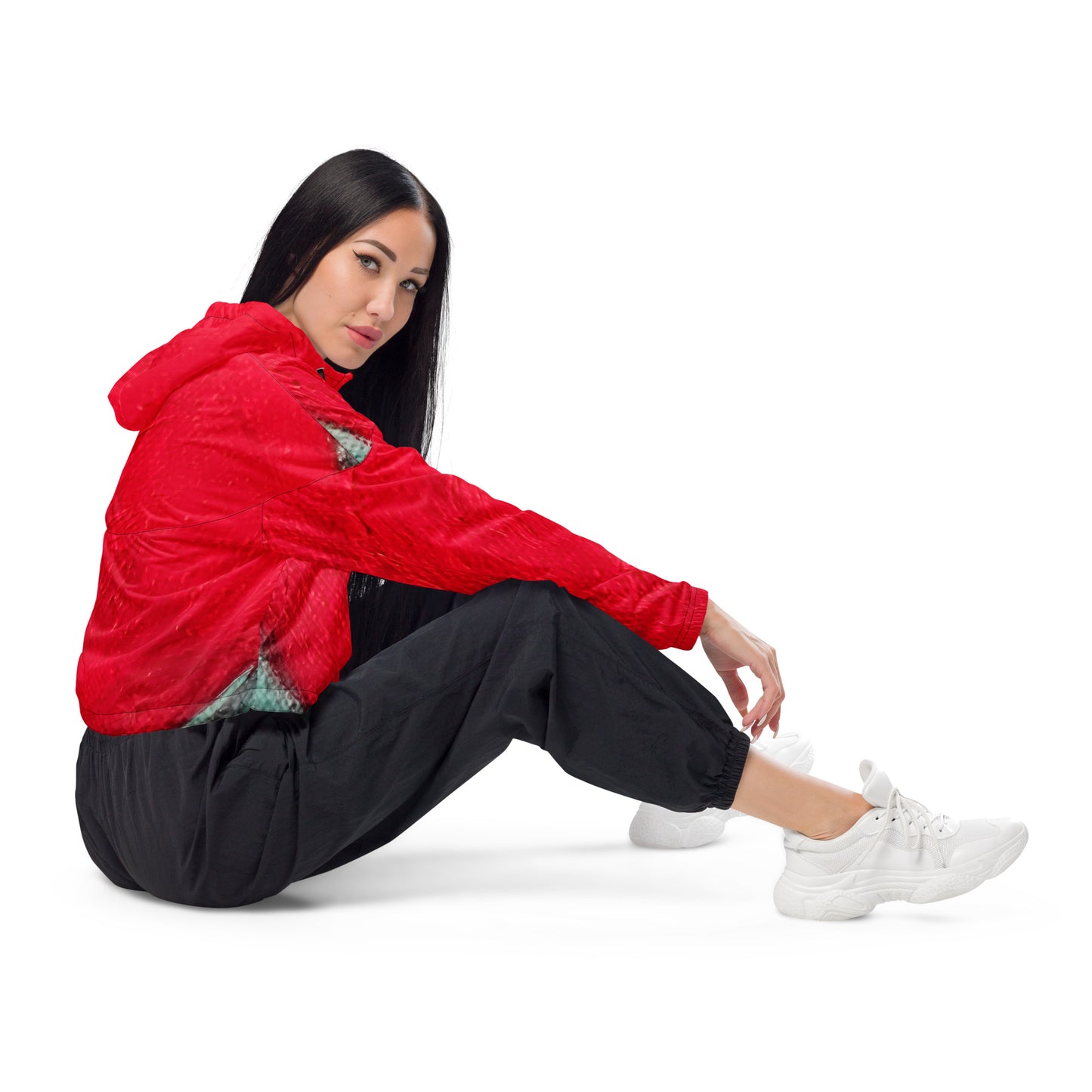 Red Dot - Women’s cropped windbreaker